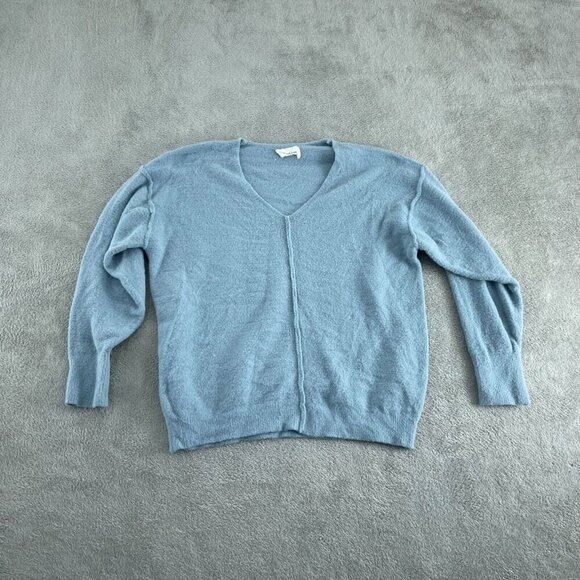 Wilfred Free Womens V-Neck Sweater M Blue Nylon 4758 - Picture 1 of 9